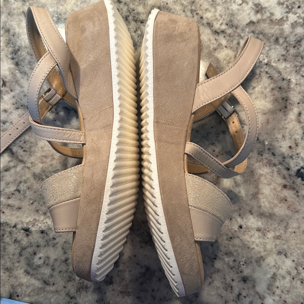 Cordani Light Beige and gold Strappy Sandals - Picture 6 of 11